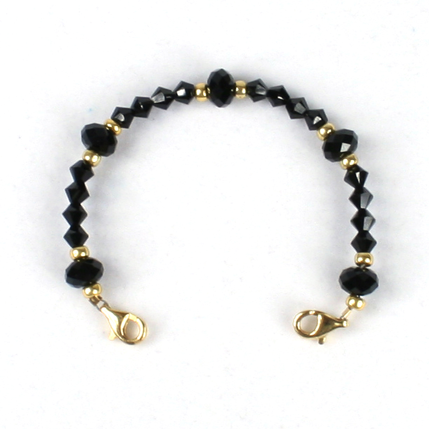 black and crystal bracelet