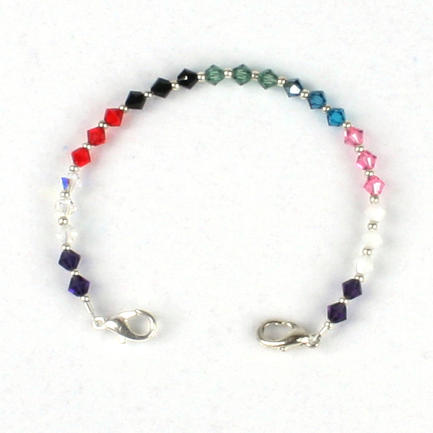 multi color swarovski crystal bracelet