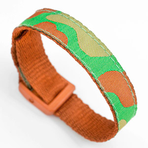 Camouflage Pattern Polyester and Nylon Wrist Band.