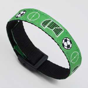Soccer Pattern Strap Polyester and Nylon Wrist Band.