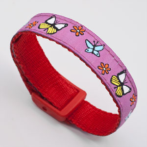 Butterfly Pattern Strap Polyester and Nylon Wrist Band.