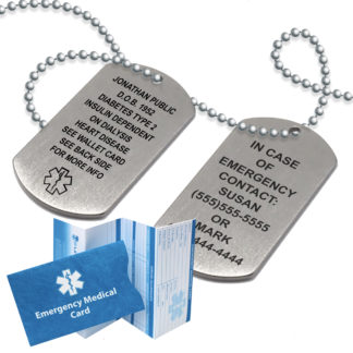 Medical ID Dog Tags and Pendants 