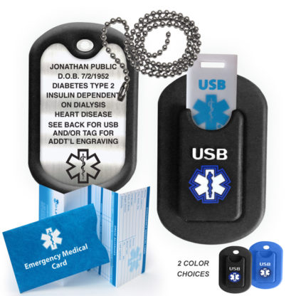 Informer USB and Medical Alert Dog Tag
