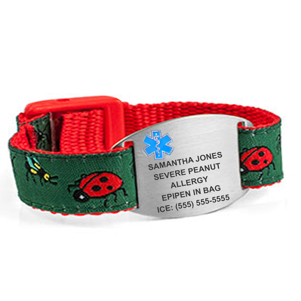 Kids' Inchworm Silicone Stretch Medical ID Bracelet