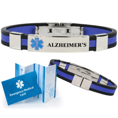 Pre-engraved ALZHEIMER'S Designer Medical Alert Bracelet