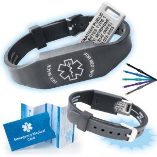 Medical Bracelet Woven Bracelet for Men/Women MAXZOOL Personalized Customized Medical Alerting ID Bracelet Free Engraving Medical Information Bracelet 