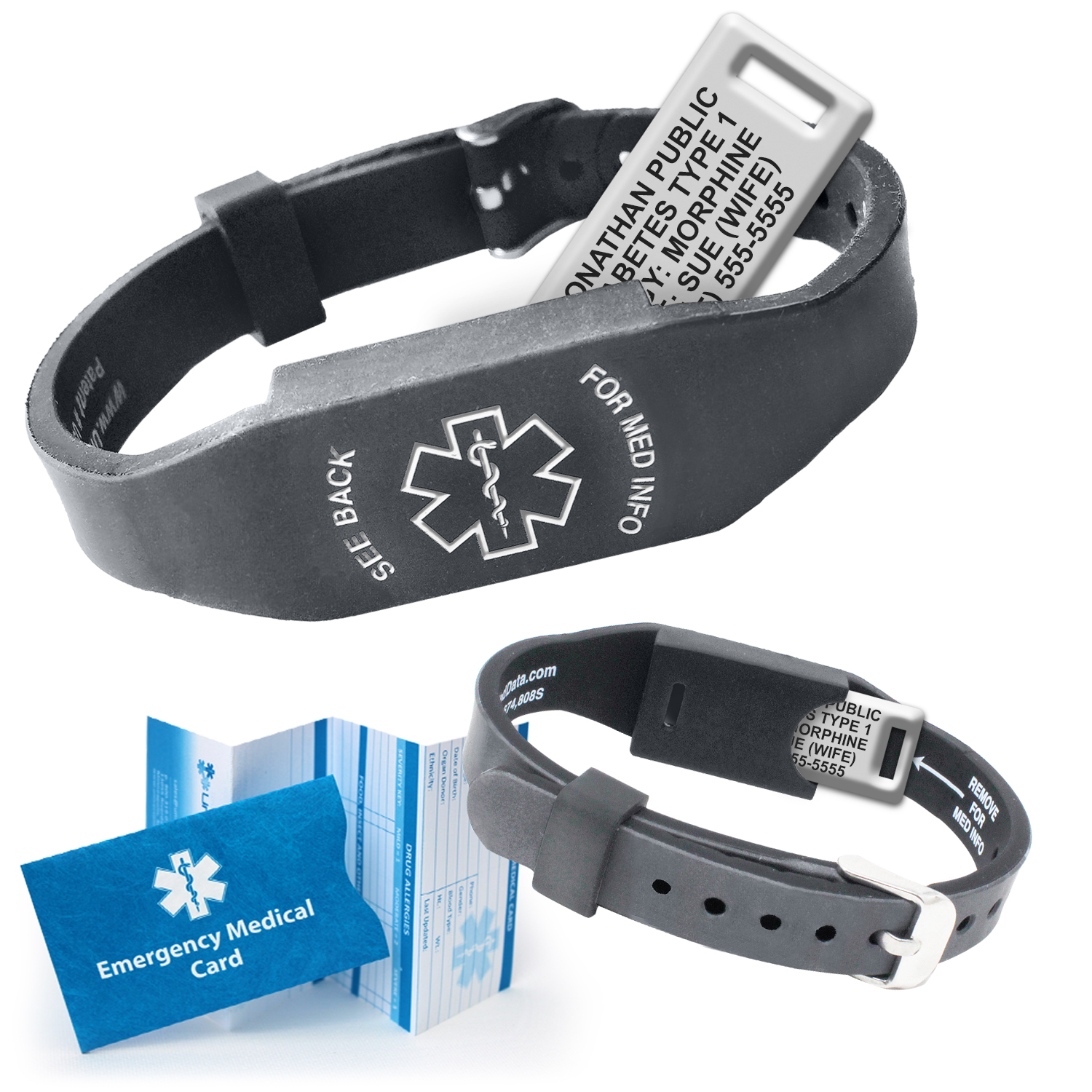 Elite II Medical Alert ID Bracelets. Engraved, Free Shipping ...