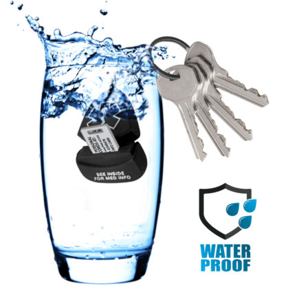 Waterproof Medical Alert Keychain