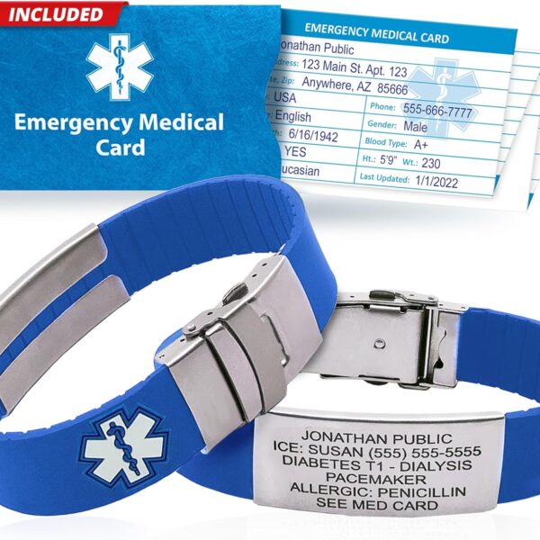 Medical Id Bracelets For Men Personalized Medical Alert ID